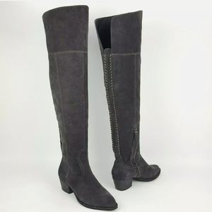 Dolce Vita New Leather Grey Over the Knee Boots